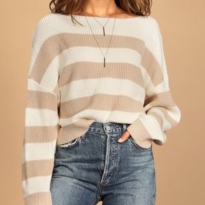 Layers of Cozy Cream Striped Sweater